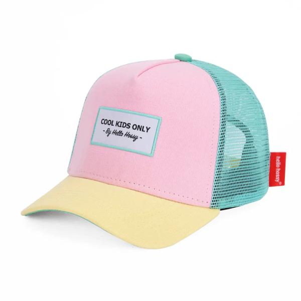 casquette-enfants-parents-trucker-rose-vert-hello-hossy